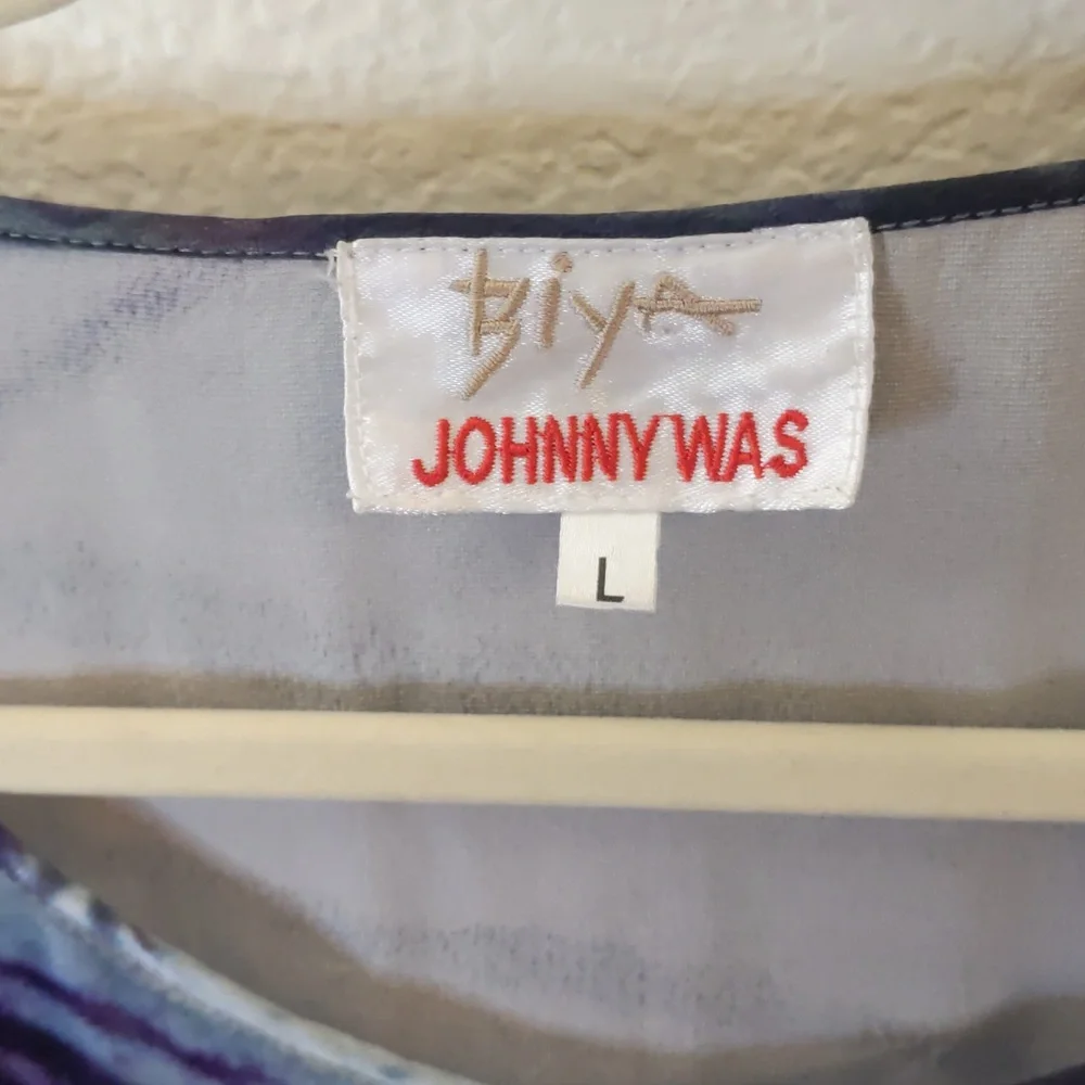 Johnny Was Velvet Blouse Silk Sleeves Boho Lagenlook Dark Oversized Fall L - Picture 2 of 7